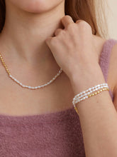 wearing Maya Pearl Necklace